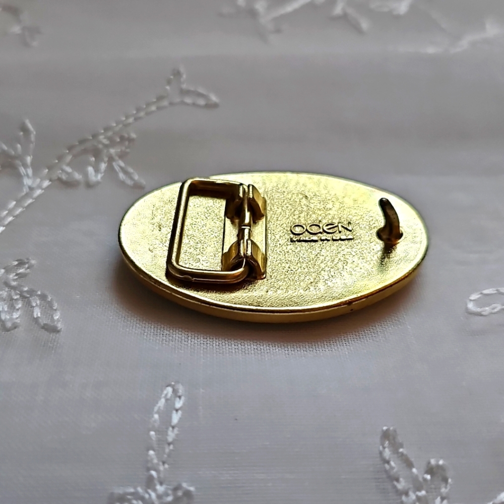 1970s Oden Inc. Brass/Bronze "Jim" Belt Buckle, Personalized Name, Made In USA - Picture 7 of 9